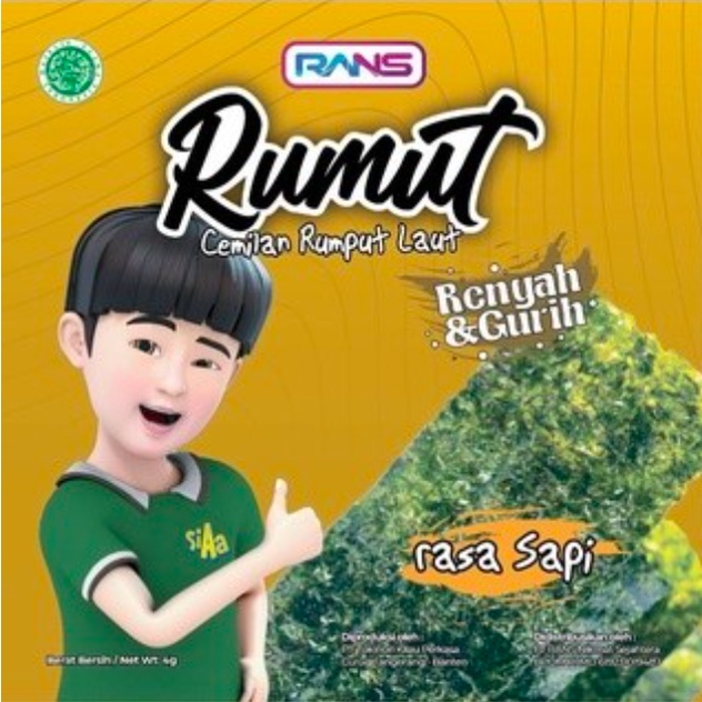 RANS RUMUT Nori Cemilan Nori Rumput Laut RANS Camilan Rumput Laut Nori