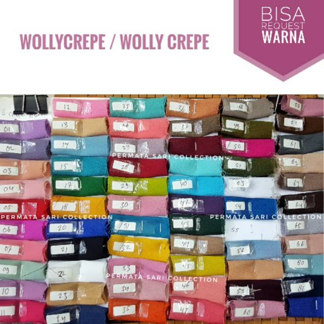 Bahan Kain Wollycrepe / Wolly Crepe Meteran