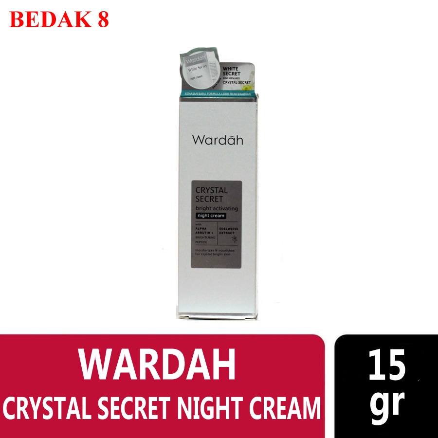 Wardah White Secret Night Cream 15 ml/ Wardah Crystal Secret