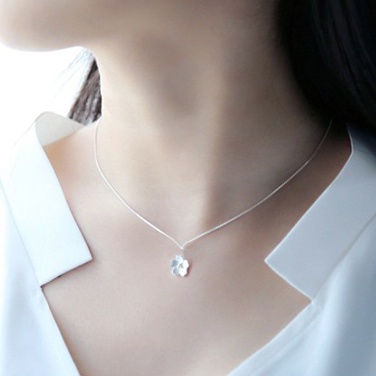 925 liontin perak murni untuk wanita liontin berlian perhiasan kalung fashion DZ-002