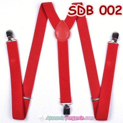 Suspender Wedding Merah Pria/ Wanita -Tali Baju Bretel Suspender-SDB002