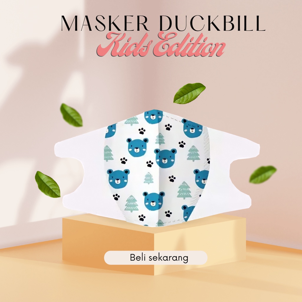 HARGA PROMO!!! MASKER ANAK KIDS DUCKBILL 3PLY 1 BOX 50