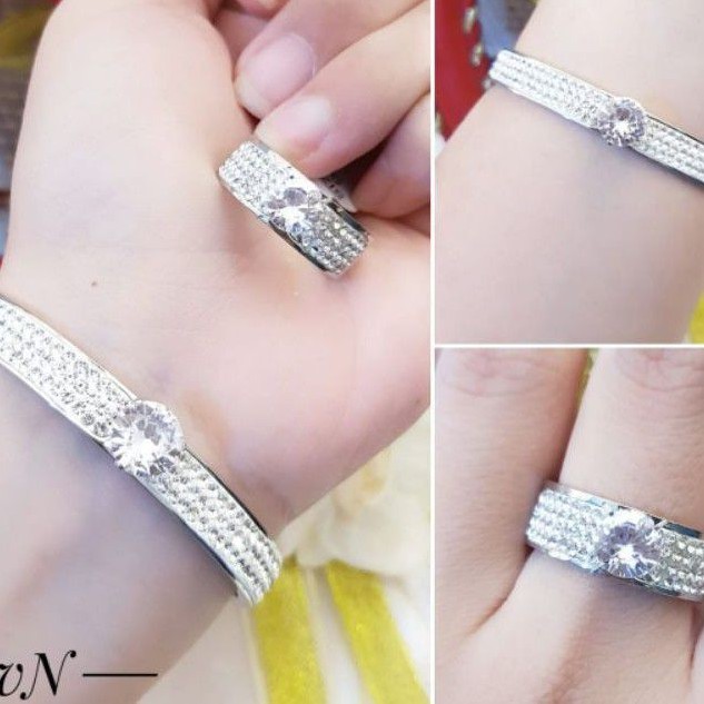 Titanium Set Gelang dan Cincin S166