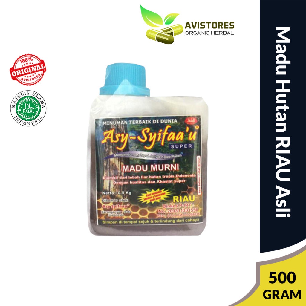 

MADU MURNI ASY SYIFAAU Hutan Liar Riau Asy Syifau Asy-Syifaau Maag Asam Lambung Original 500 Gram