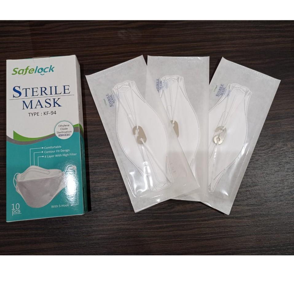 ㆃ Masker KF94 Safelock evo mask isi 10 masker Korea gratis pengait AKD Kemenkes ㄱ