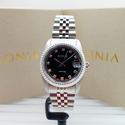 BONIA SAPPHIRE BNB10550-1337 SILVER BLACK JAM PRIA ORIGINAL ORI