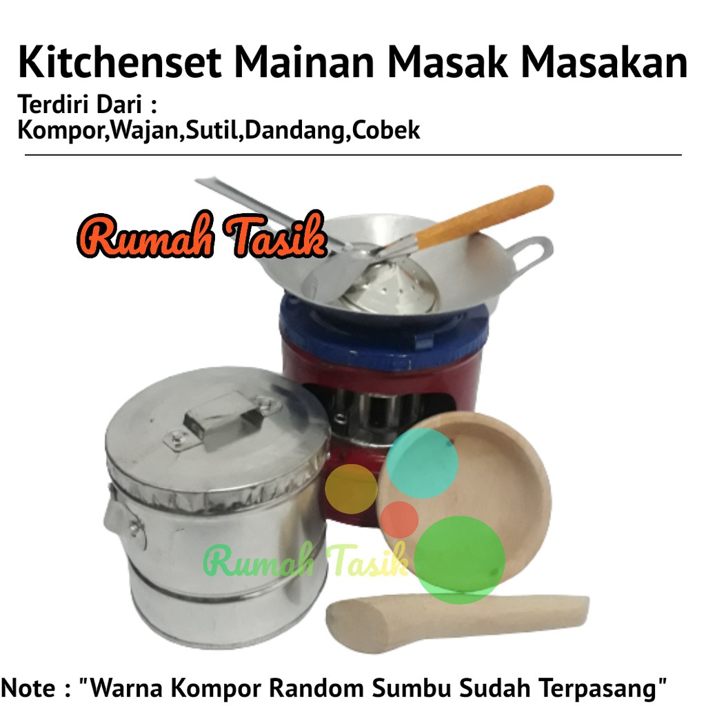 Kitchenset Mainan Masak Masakan Paket Dandang Cobek