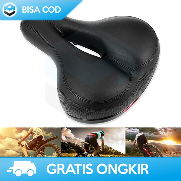 SADEL SEPEDA MTB EMPUK DAN LEBAR TAFFSPORT NE1017 ORIGINAL OUTDOOR