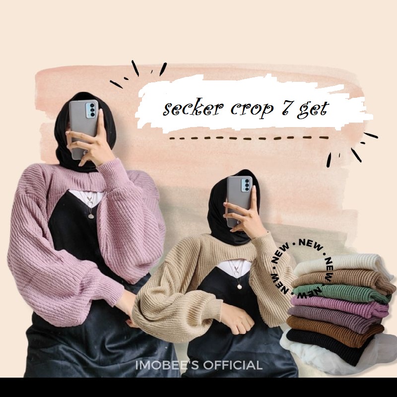 CROP SECKER RAJUT 7 GETT OVERSIZE // BOLERO CROP SWEATER RAJUT PREMIUM