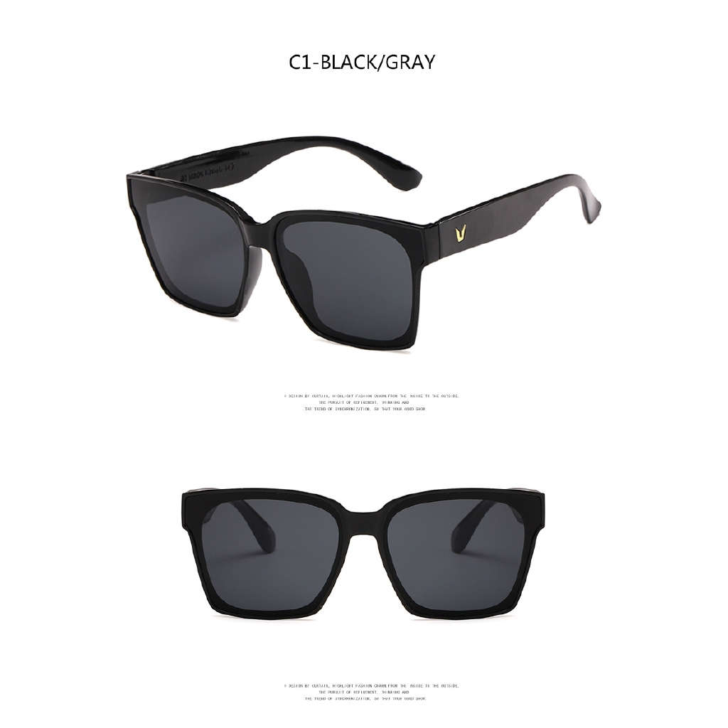 Korean style big frame fashion personality all-match sunglasses for men and women