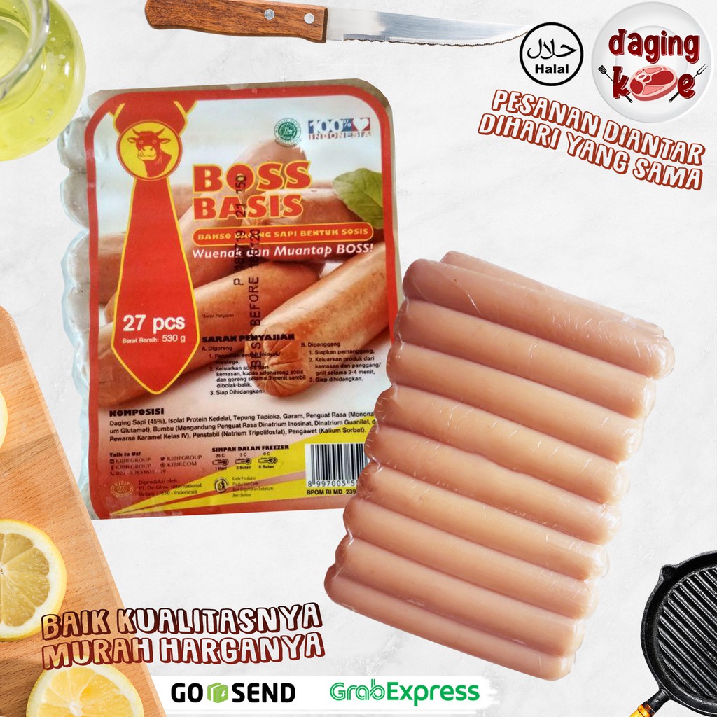 

Sosis Sapi Boss Basis (Putih) siap saji 530 gr DK202