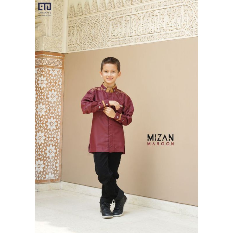 KOKO AHZARAYY COUPLE MIZAN SERIES WARNA MAROON SIZE BABY M TERLARIS