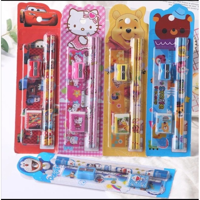 

U51 D912 DOV Alat Tulis Set Paket Note book pensil buku penghapus serutan pensil anak 303