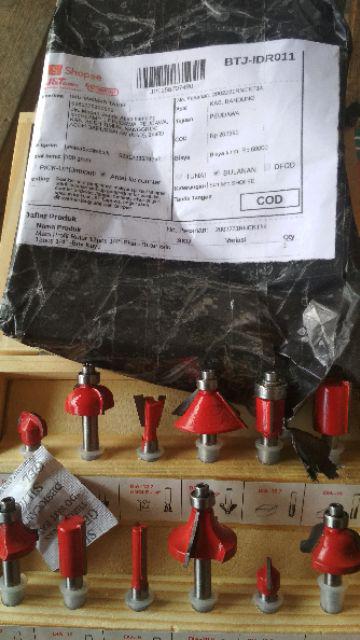 Mailtank Mata Profil Ruter 12pcs 1/4-pisau Ruter Bits 12pcs 1/4 -box Kayu