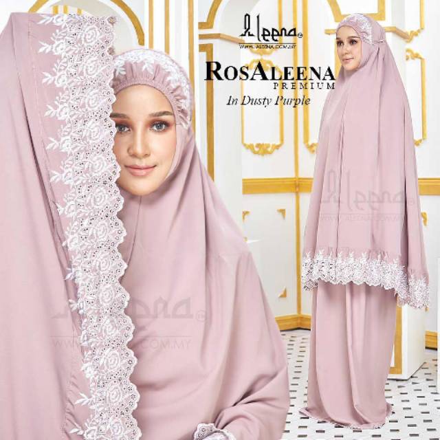 Mukena Rosaleena Bordir bisa untuk size Jumbo promo!!