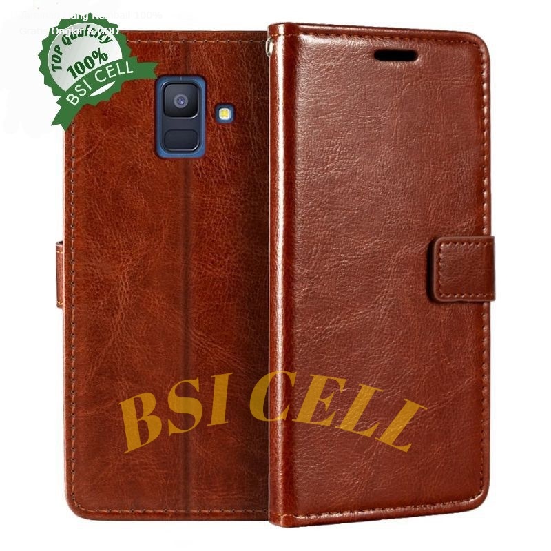 SAMSUNG J6/J6 2018  LEATHER CASE SARUNG HP DOMPET KULIT FLIP COVER CASE
