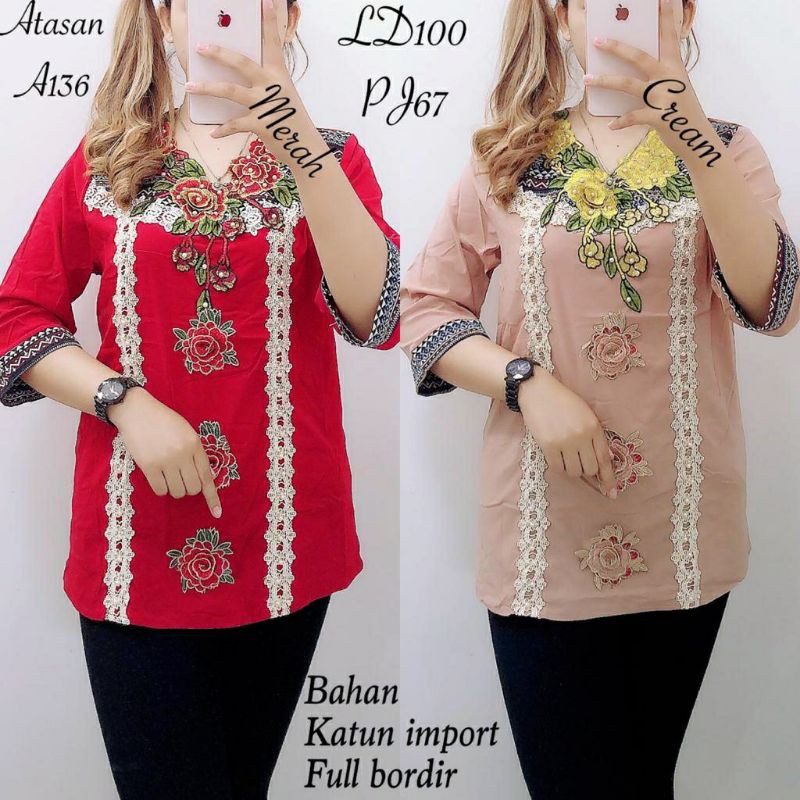 blus katun bordir