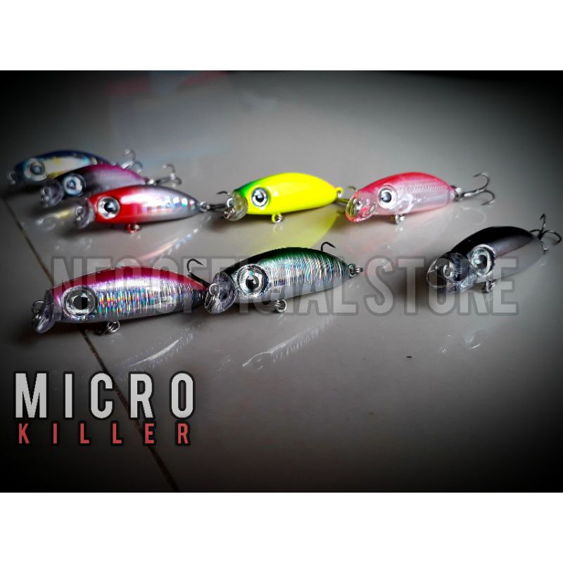 Mini floating minnow 3,5cm / 3gr Umpan tiruan bentuk ikan, Target hampala laosan payus barramundi