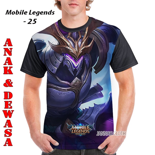 Kaos Mobile Legend Saber Onimaru Epic Printing