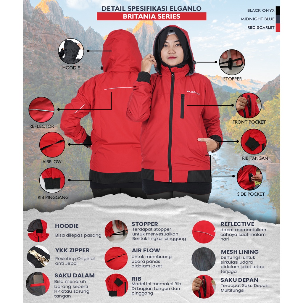 Jaket Unisex Pria Wanita Jaket Parasut Jaket Hoodie Jaket Riding Jaket Bomber Jaket outdoor Motor XL