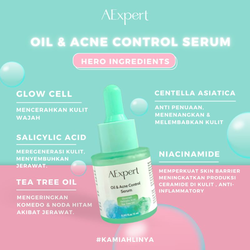 Aexpert Serum Active Glow Booster &amp; Oil Acne Control Serum by Ashanty &amp; dr Ekles