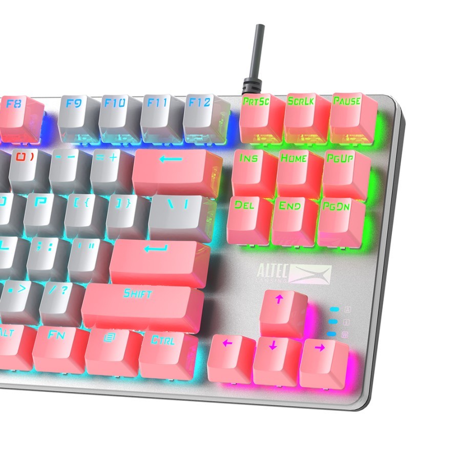 Keyboard Gaming Mechanical TKL Altec Lansing ALGK-8404 DQ White Pink