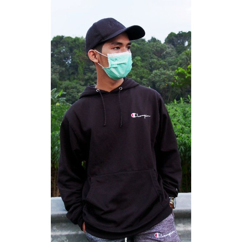 Hoodie CHAMPION Basic Script Bordir Original | Jaket CHAMPIONS Ori