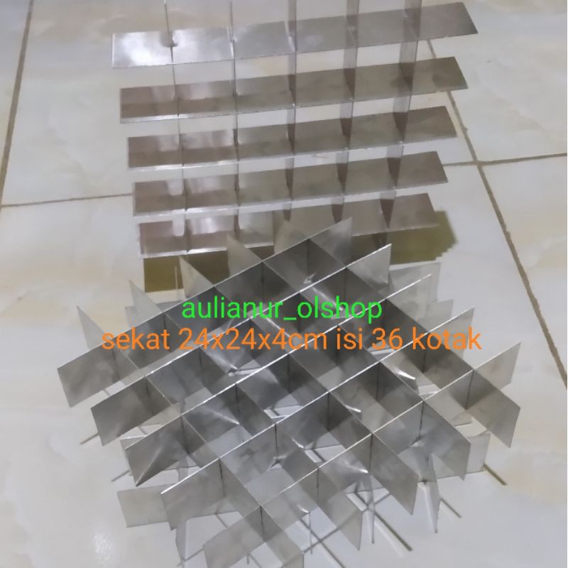 sekat loyang brownies 24x24 / sekat loyang kue 24x24 / isi 36 kotak