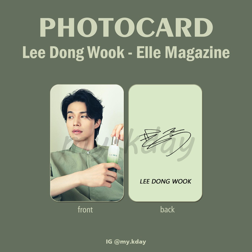 PCA-0063, Unofficial Photocard Lee Dong Wook Elle Magazine 2 sisi
