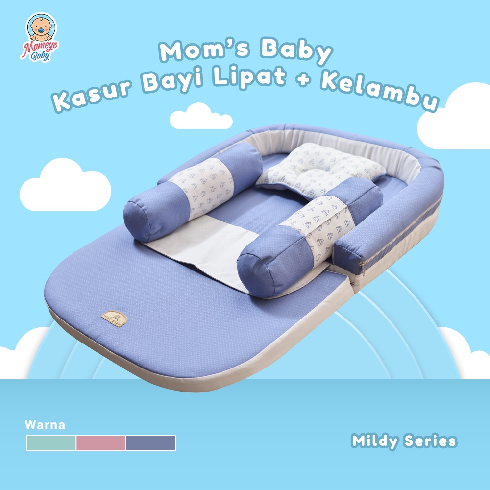 Kasur Bayi Lipat + Kelambu Mom's Baby Mildy Series MBK4013