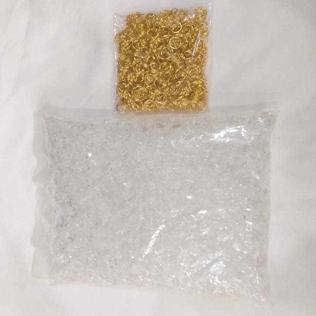 Roncean crystal bahan akrilik / Manik manik akrilik / Roncean manik akrilik perbungkus