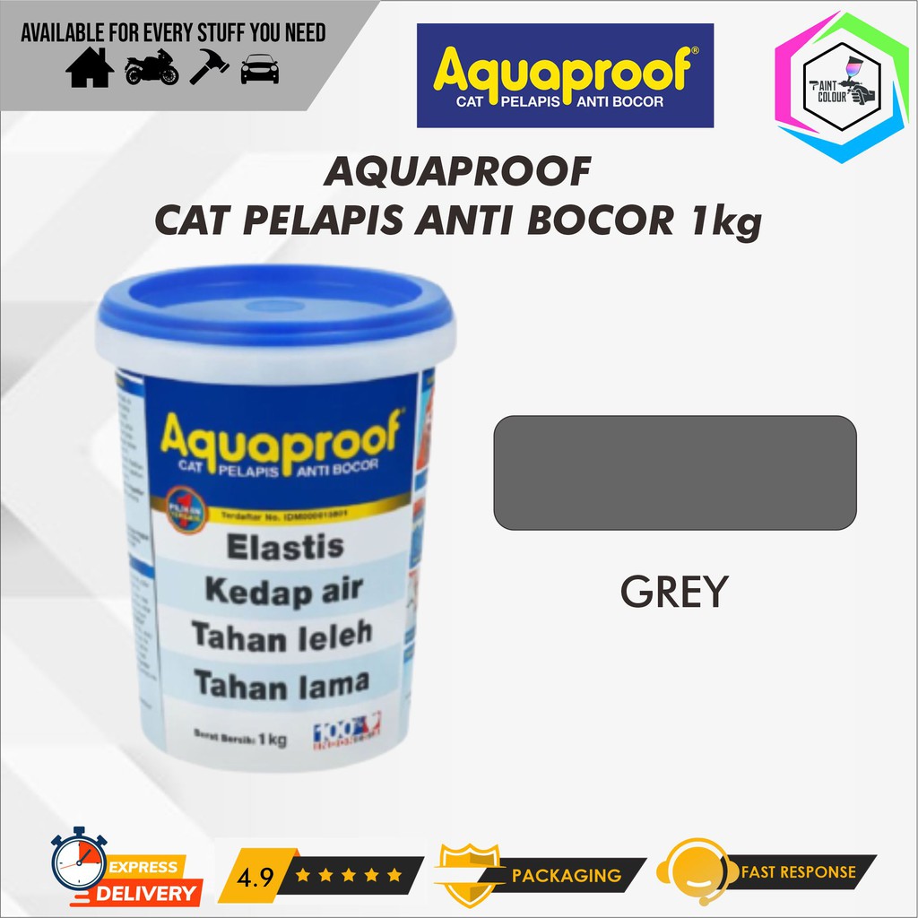 Aquaproof Cat Pelapis Anti Bocor 1KG Abu