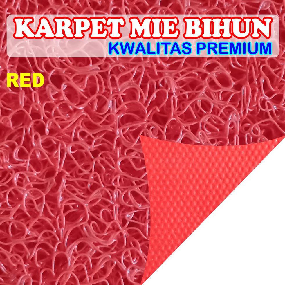 Karpet Lantai Mie Bihun Meteran Red - Merah
