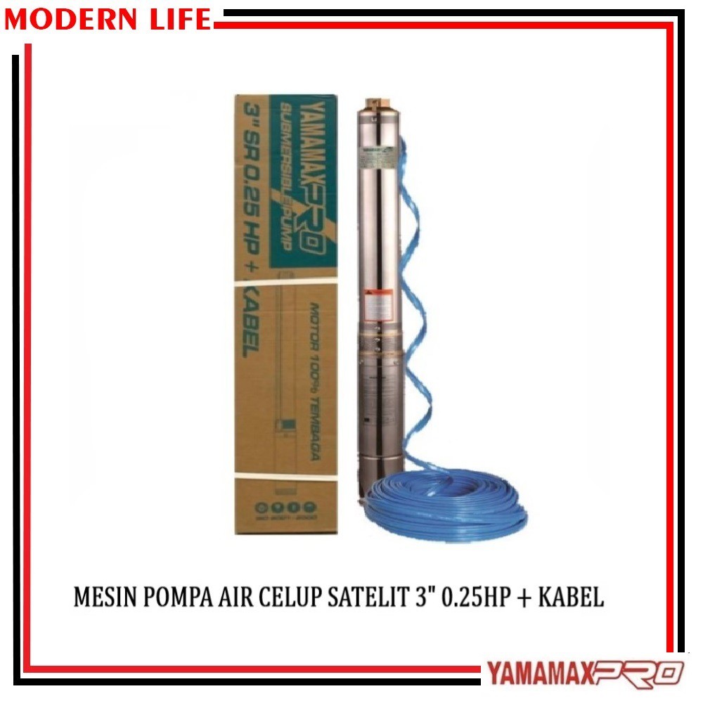 Mesin Air Pompa Satelit 3inch 0,25 HP / Submersible Pump / Pompa Sibel