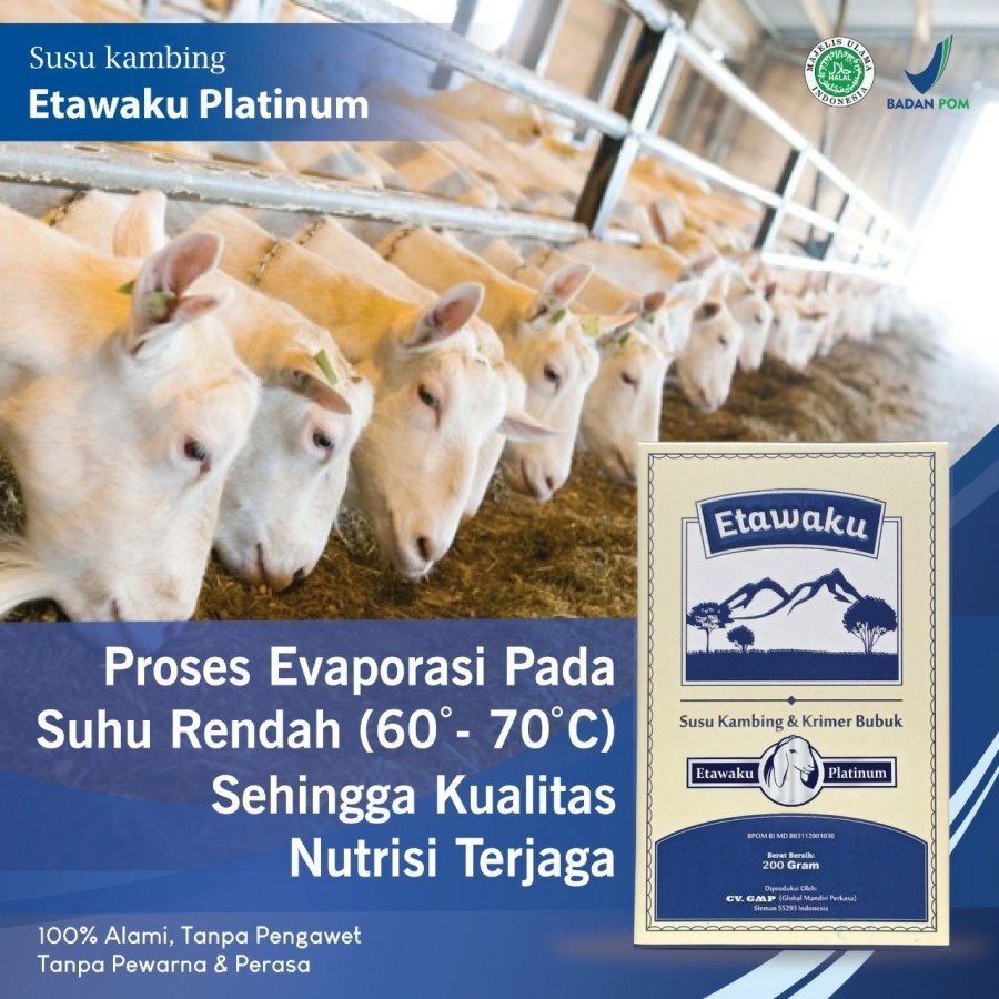 Etawaku Platimun Original Susu Kambing Etawa Murni Anti Alergi Terapi Jantung Halal BPOM