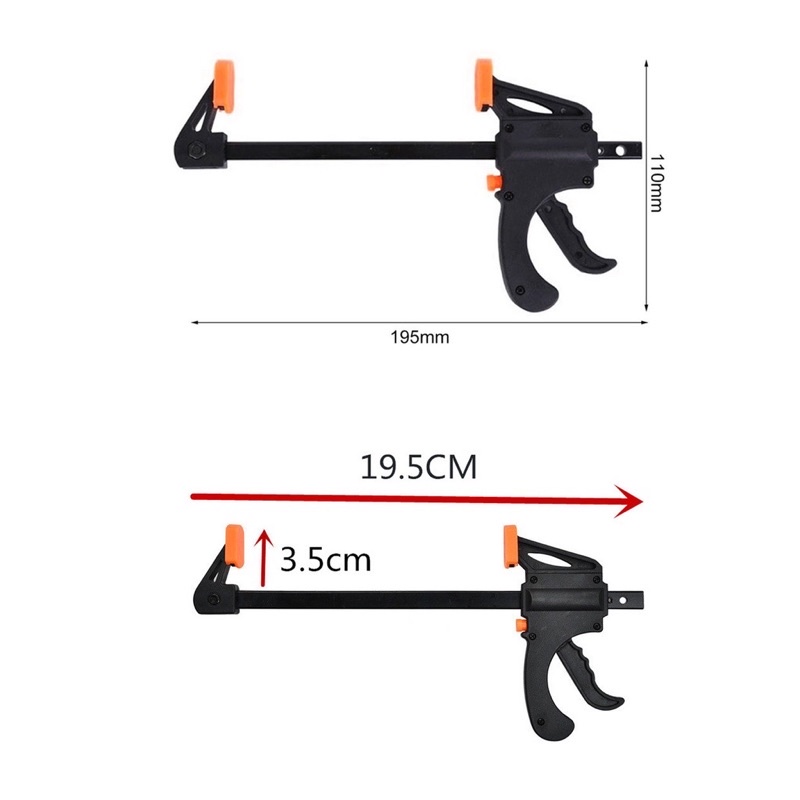 ALAT CATOK F CLAMP KLEM BAR RAGUM PENJEPIT BARANG KAYU PAPAN RATCHET TRIGGER BAR WOOD WORKING QUICK RELEASE 4 INCH