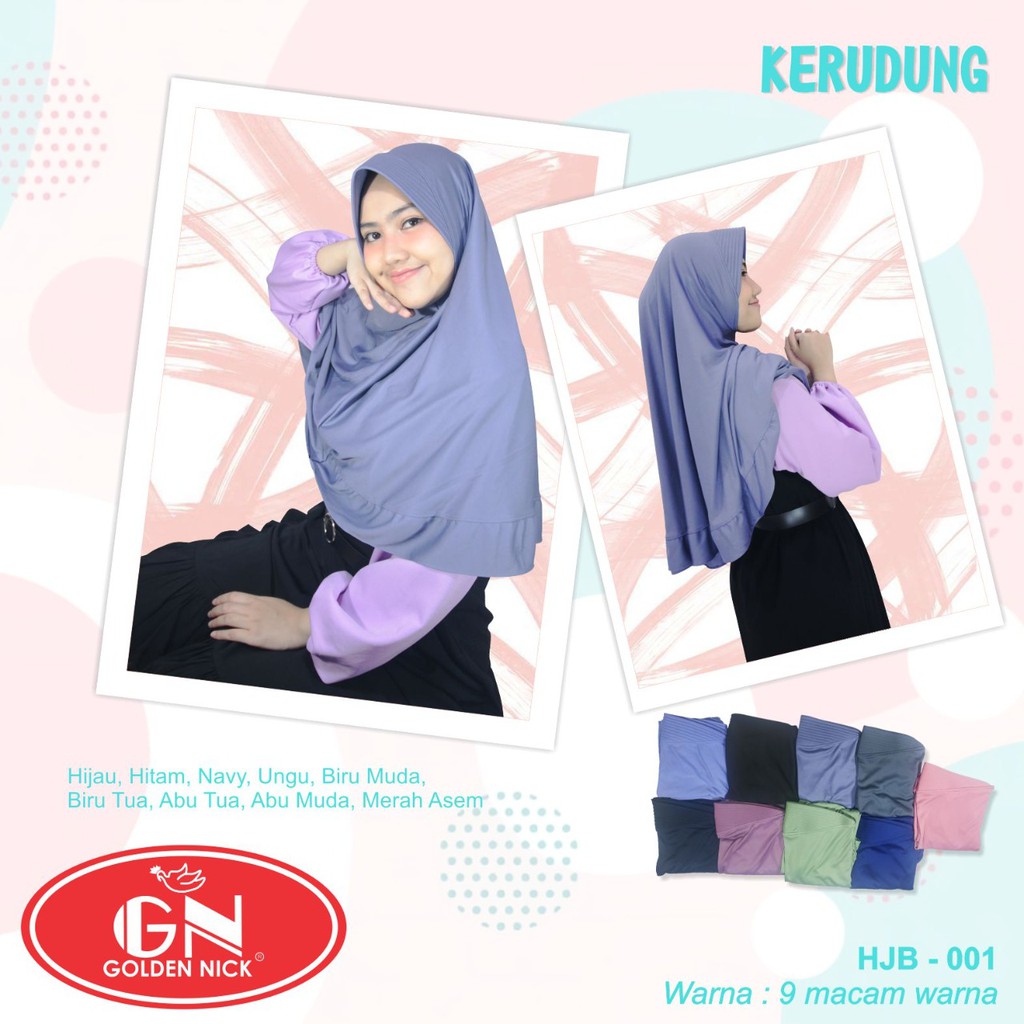 Raishacollection  Jilbab/Kerudung Golden Nick/Serut Polos ANTEM Bahan Jersey Premium