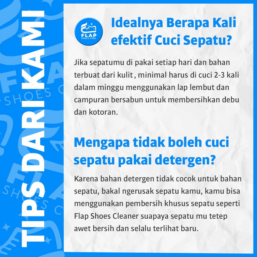 Flap Shoes Care Pembersih Sepatu Putih Tanpa Air dan Sepatu Warna 250mL