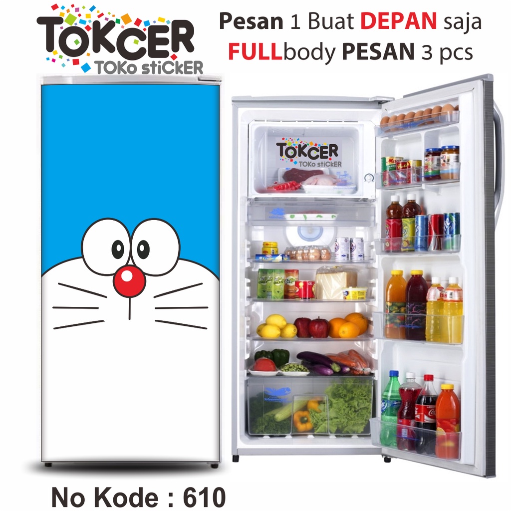 Stiker Kulkas 1 Pintu dan 2 Pintu DORAEMON