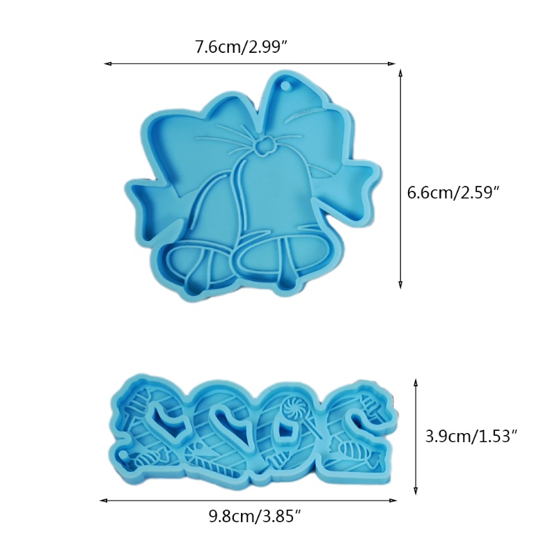 Siy Cetakan Resin Epoksi Bentuk Gantungan Kunci Natal Bahan Silikon Untuk Kerajinan Tangan Diy