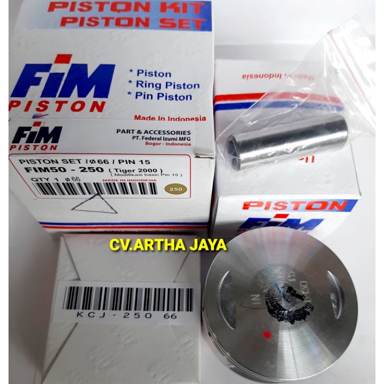 PISTON KIT FIM FIM50 HONDA TIGER / TIGER REVO / TIGER REVOLUTION / TIREV  ( 63,5 / 64 / 64,5 / 65 / 65,5 / 66 / 66,5 ) ( STD / 050 / 100 / 150 / 200 / 250 / 300 ) ( PEN 15 /PIN 15 )-2