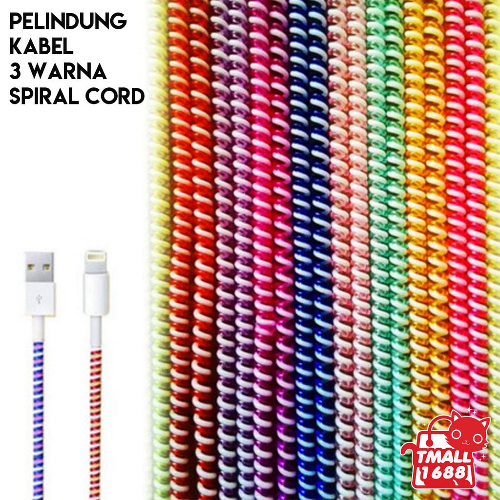 Pelindung Kabel Warna Spiral / Protector Cable Karet Pelindung - RANDOM