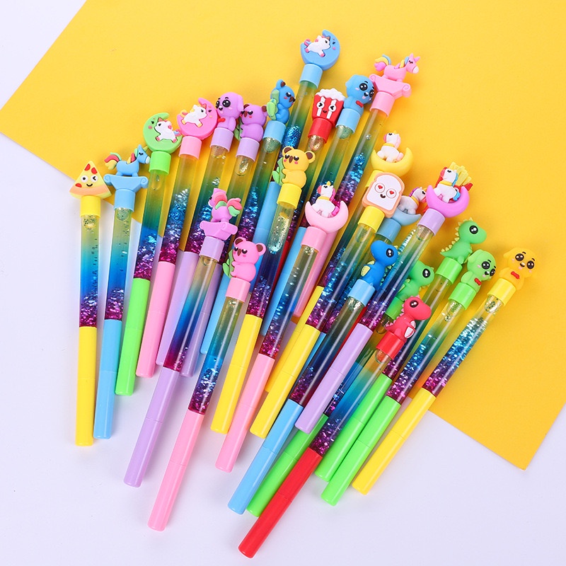 PULPEN GEL GLITTER CRISTAL AIR KARAKTER BT21 BAGTAN BTS / PULPEN UNCIRON / BOLPEN / PENA / BALLPOIN