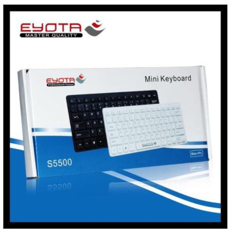 Keyboard mini eyota wired usb 2.0 membrane qwerty tkl slim for Pc laptop i-mac-book s-5500 s5500