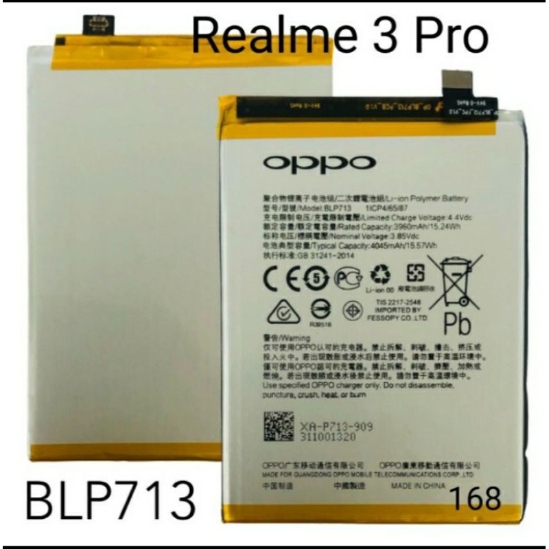Batre Batrei Realme 3 pro BLP713 original