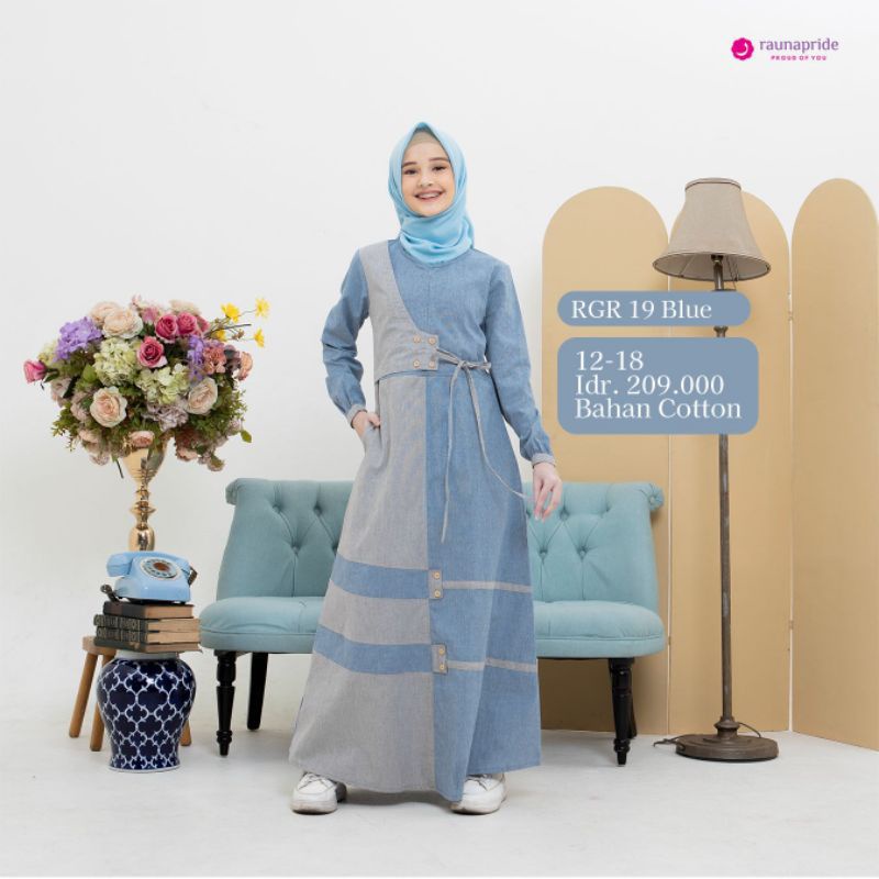 Rauna Gamis Remaja RGR 19 Blue