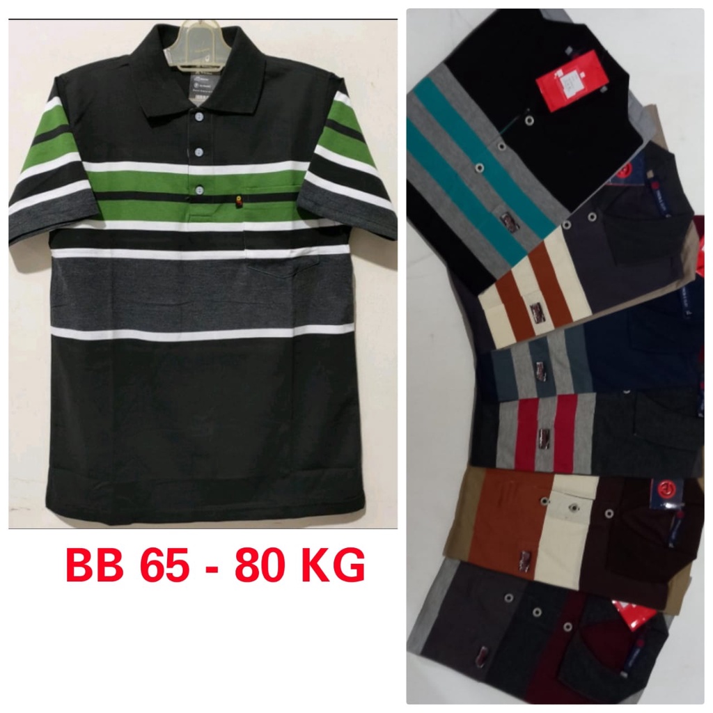 Kaos Polo Pria Kerah Lengan Pendek Bahan Katun Kaos Harian Untuk Bapak bapak Berkerah  Bahan Adem