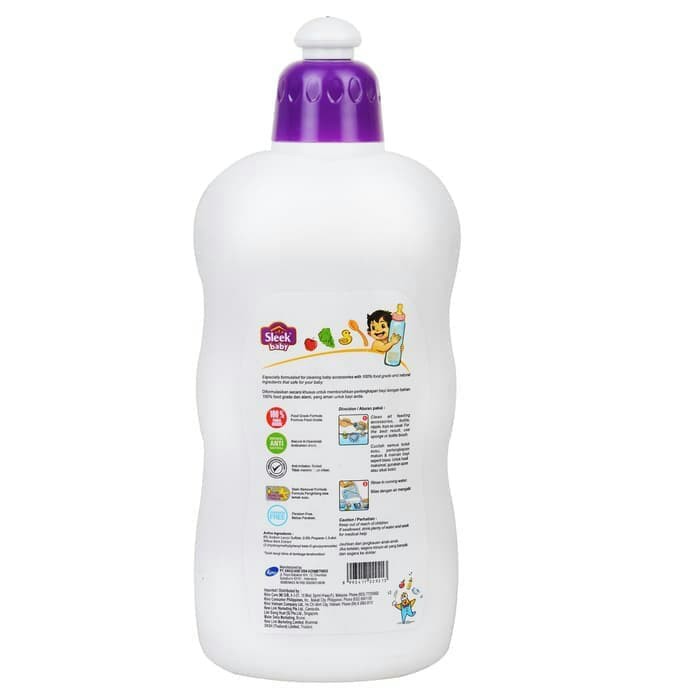 Sleek Bottle and Nipple Cleaner 150ml - Sabun Botol dan Dot Bayi - Sabun Pembersih Botol Bayi