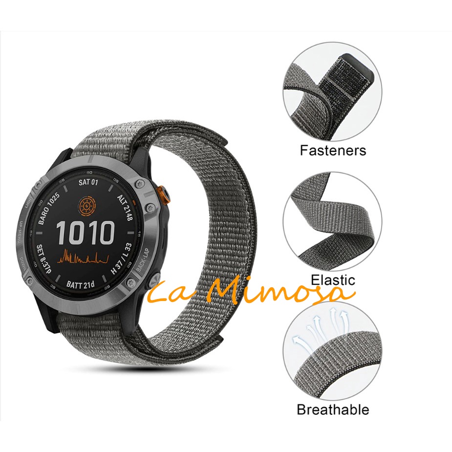 Strap Nylon Loop 26mm Garmin Fenix 7x Fenix 6x Fenix 5x Sport Watch
