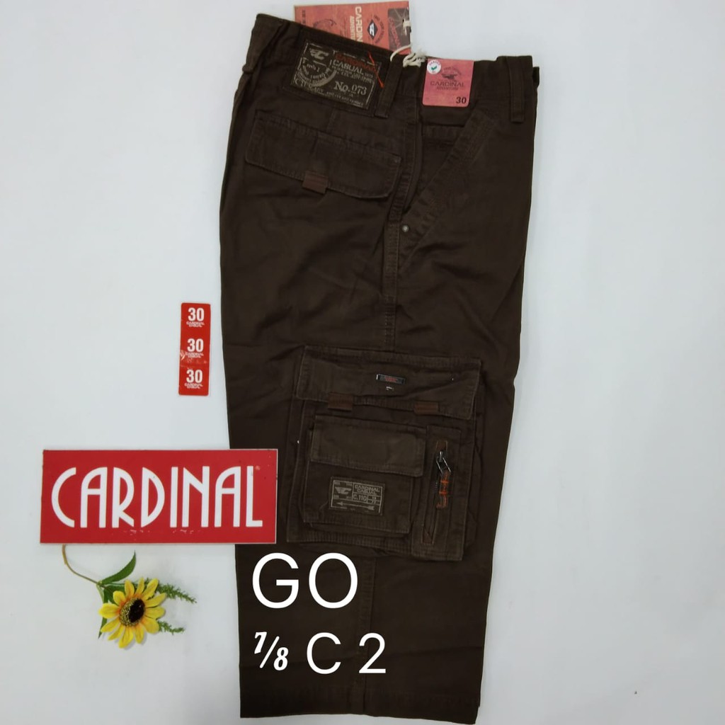 gof 30-KPL 2 CARDINAL KEMPOL CASUAL Celana Pendek Cowok Celana Kempol/Cargo Fashion Pria Bagus